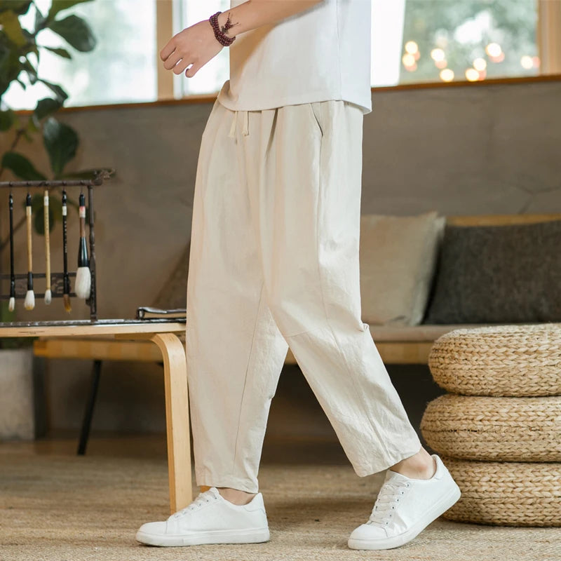 Summer Cotton Linen Casual Loose Pants