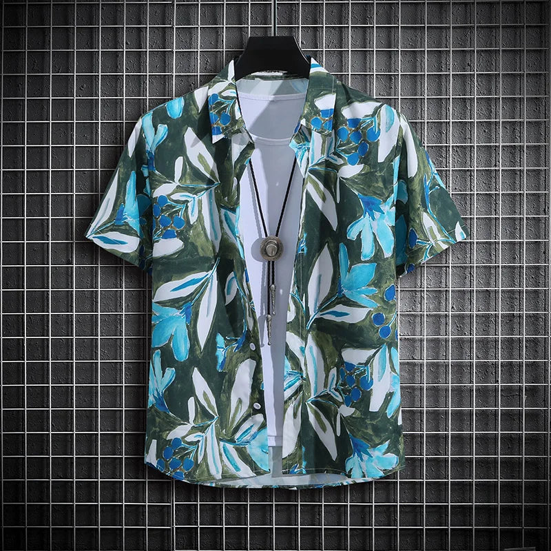 Tropical Printed Short Sleeve Shirt