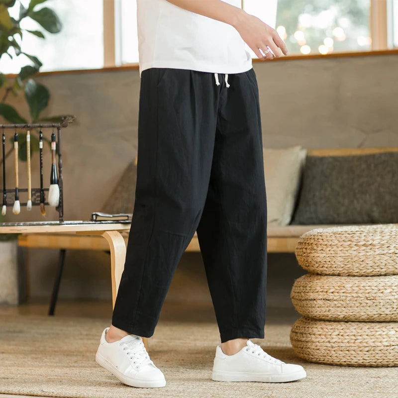 Summer Cotton Linen Casual Loose Pants