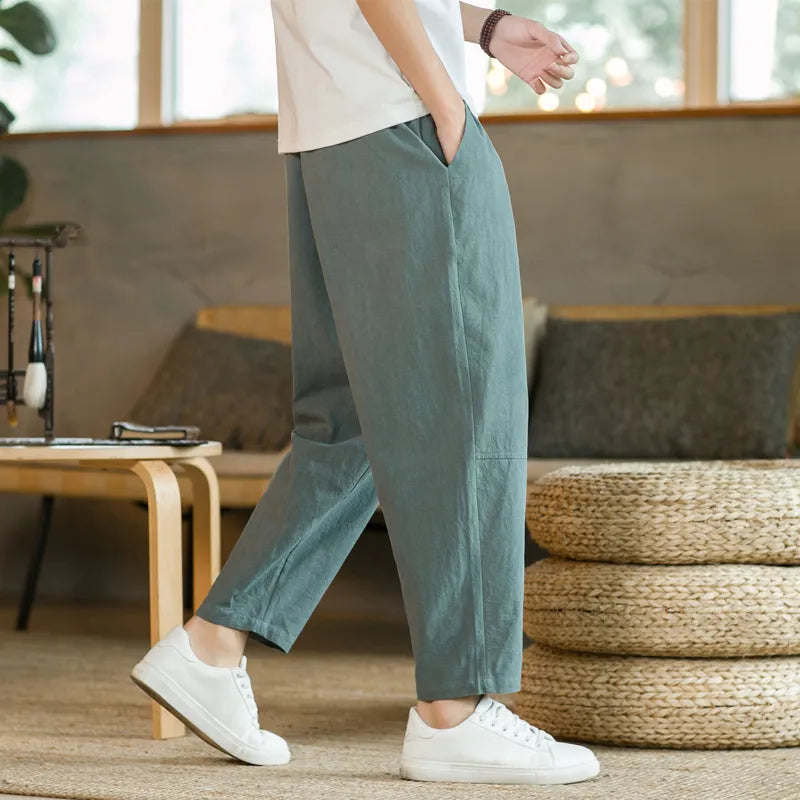 Summer Cotton Linen Casual Loose Pants