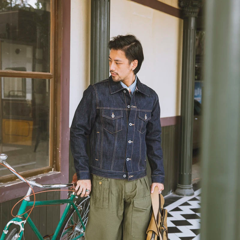 Red Tornado 16oz Selvedge Denim Trucker Jacket