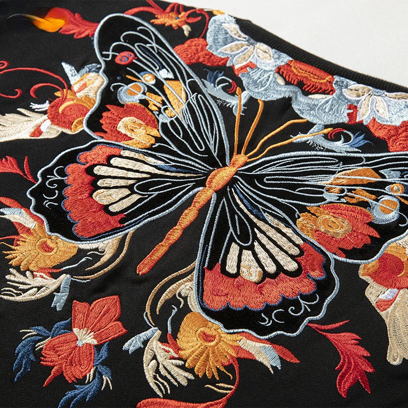 Butterfly Embroidery Hoodies