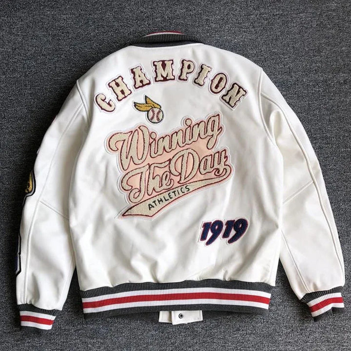 Streetwear PU Leather Baseball Jacket